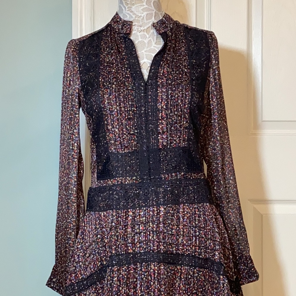 Like new Derek Lam 10 Crosby Floral Dress With Lace Trim - Picture 10 of 14